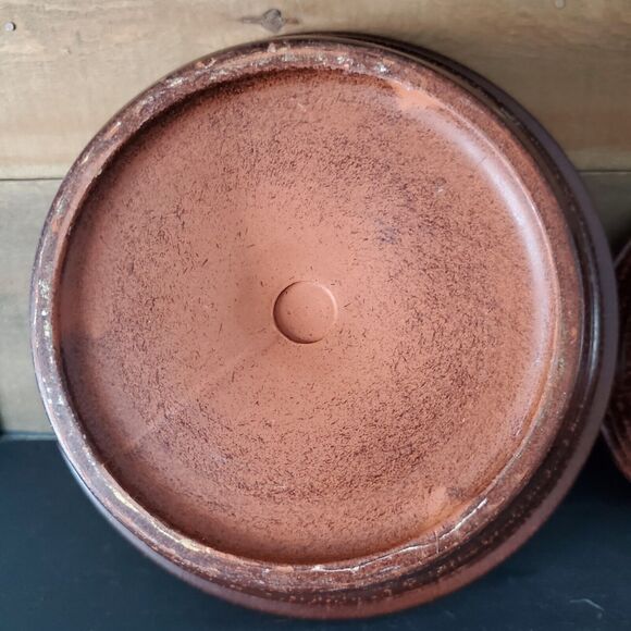 Vintage German Ringware Glazed Footed Terra Cotta Bowl Set...